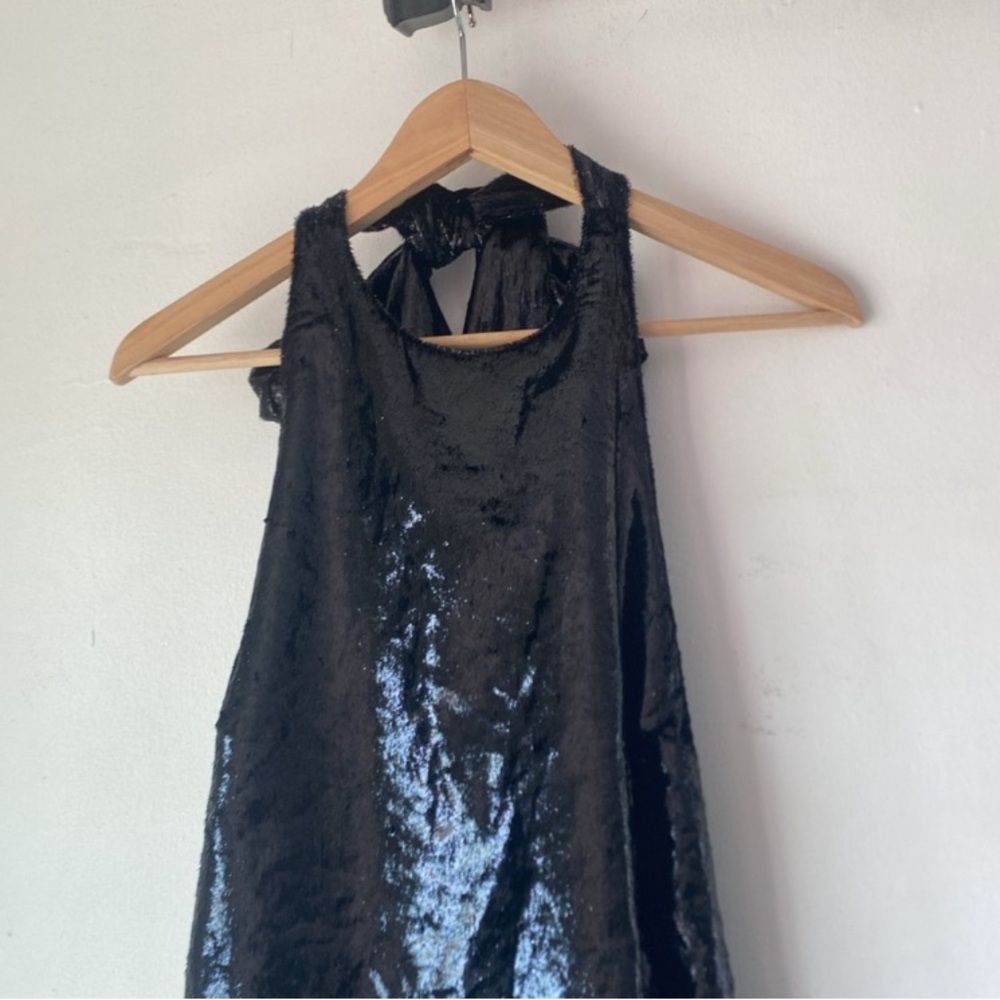 Zara L Shimmer Velvet Backless Dress - Picture 7 of 16